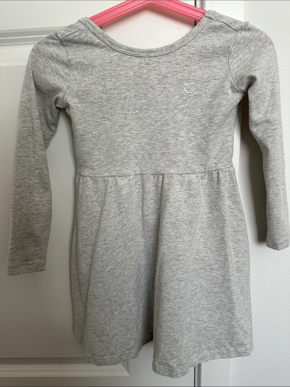 Nordstrom Little Girls' Heather Gray Long Sleeve Knit Dress